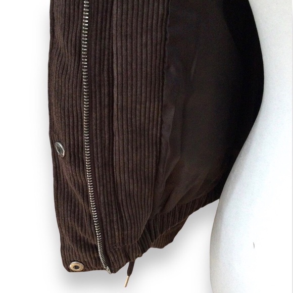 ⛔️SOLD⛔️ ASHLEY BY 26 INTERNATIONAL Corduroy Puffer Full-zip Jacket Brown Size M - Picture 7 of 14